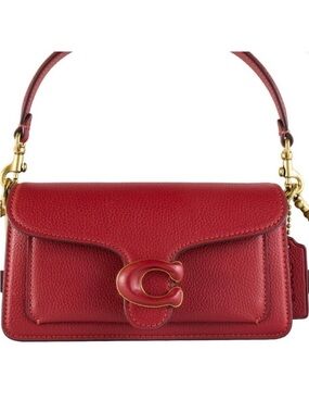 Coach Red tabby Shoulder Bag with Signature C Hardware